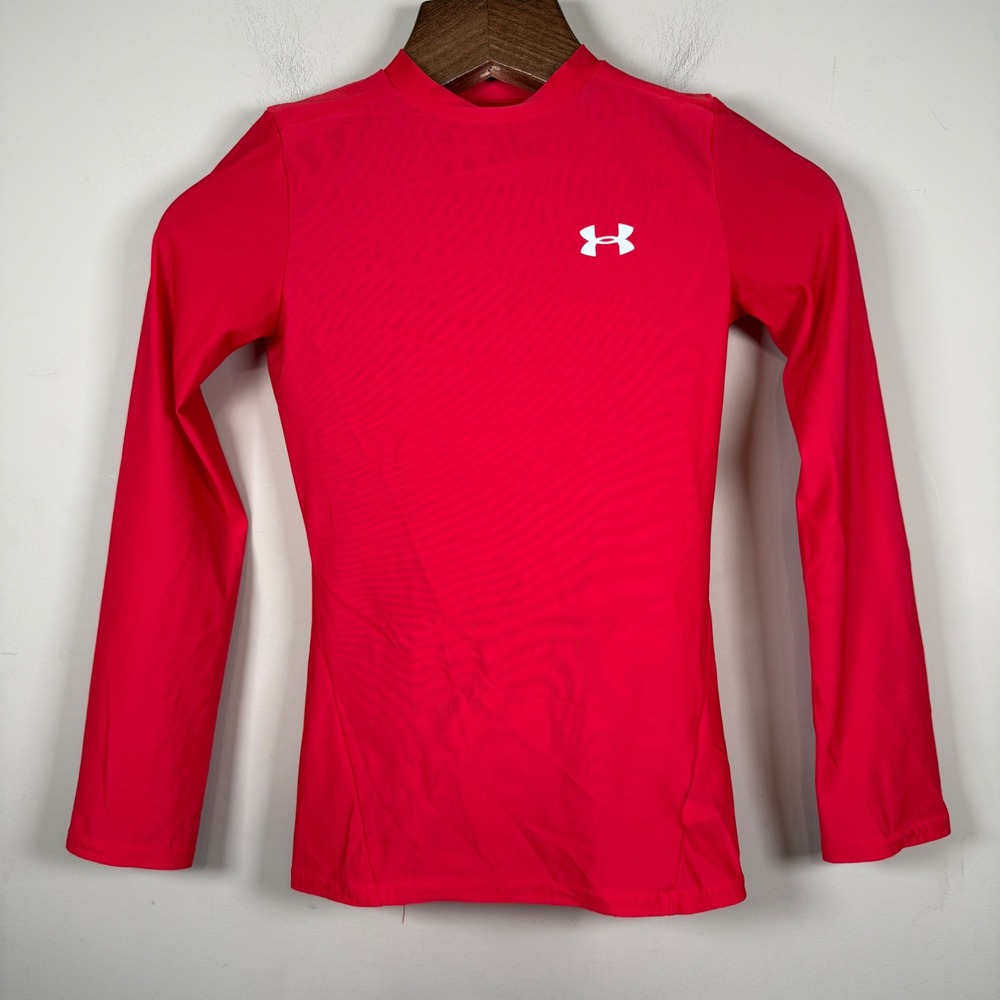 Under Armour Heat Gear Youth Medium Red Compression Shirt